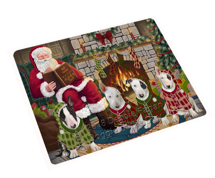 Christmas Cozy Holiday Tails Bull Terriers Dog Magnet MAG70467 (Small 5.5" x 4.25")