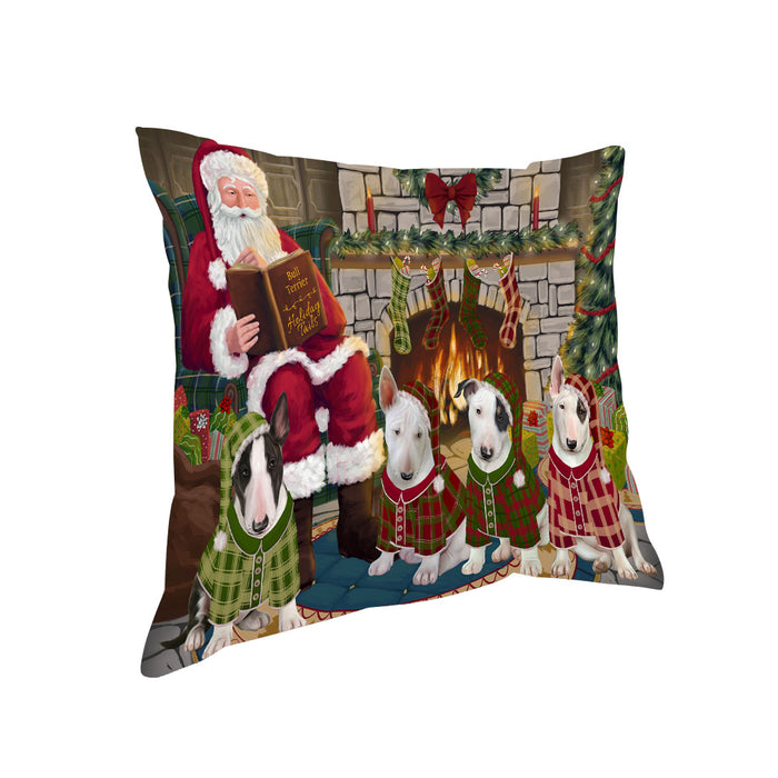 Christmas Cozy Holiday Tails Bull Terriers Dog Pillow PIL69368
