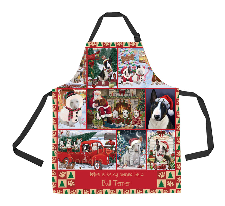 Love is Being Owned Christmas Bull Terrier Dogs Apron