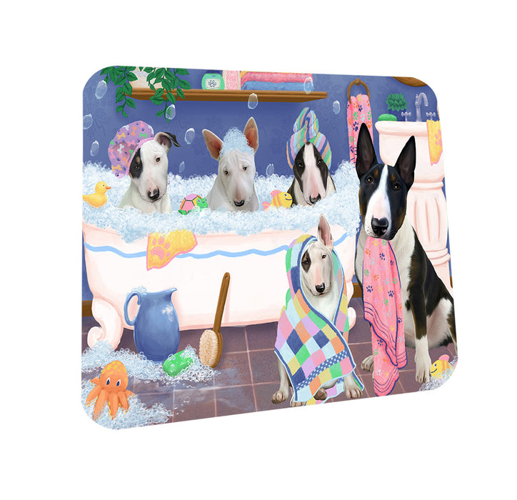Rub A Dub Dogs In A Tub Bull Terriers Dog Coasters Set of 4 CST56732