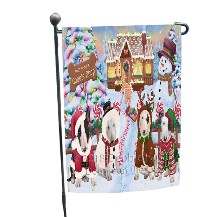 Holiday Gingerbread Cookie Shop Bull Terriers Dog Garden Flag GFLG56934