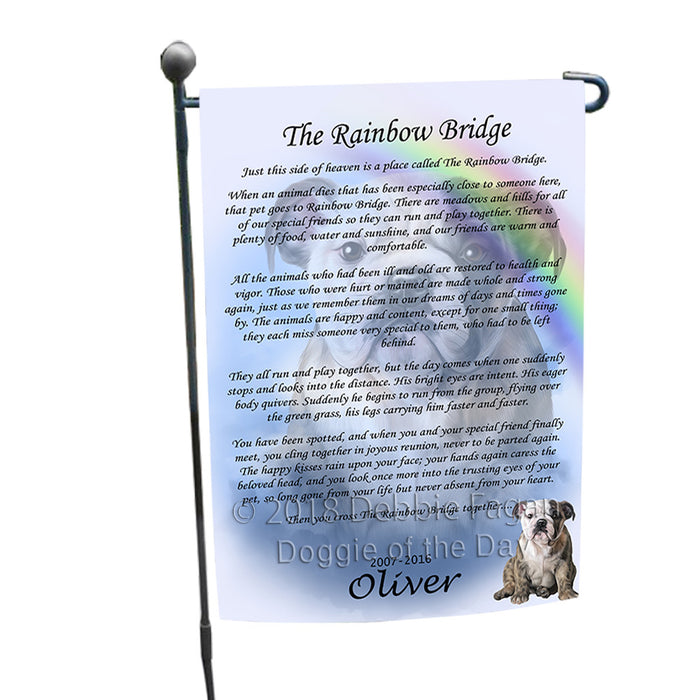 Rainbow Bridge Bulldog Garden Flag GFLG56117