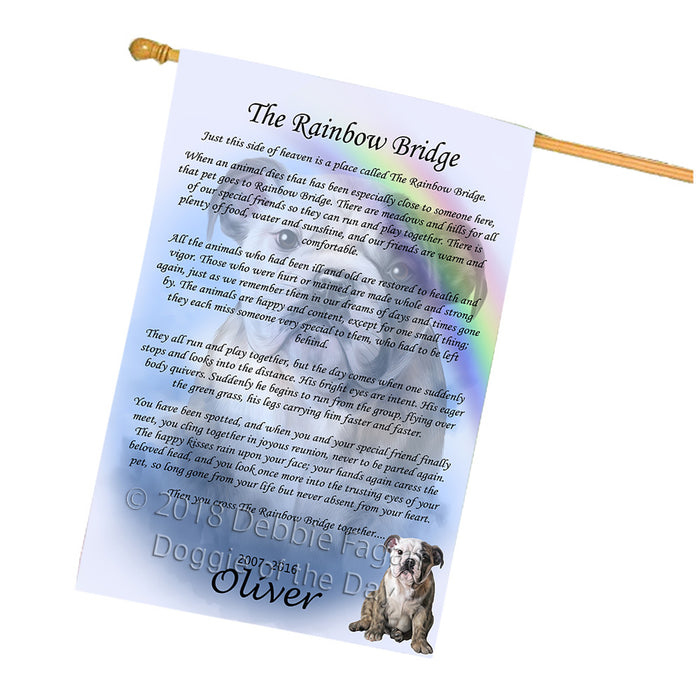 Rainbow Bridge Bulldog House Flag FLG56253