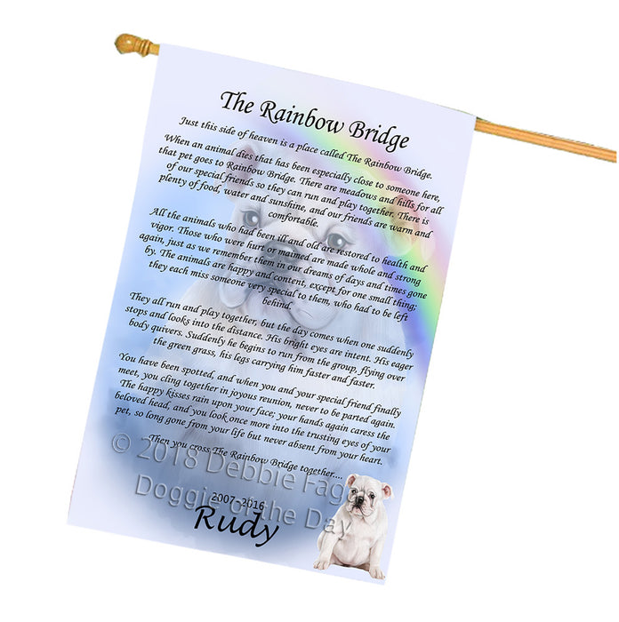 Rainbow Bridge Bulldog House Flag FLG56254
