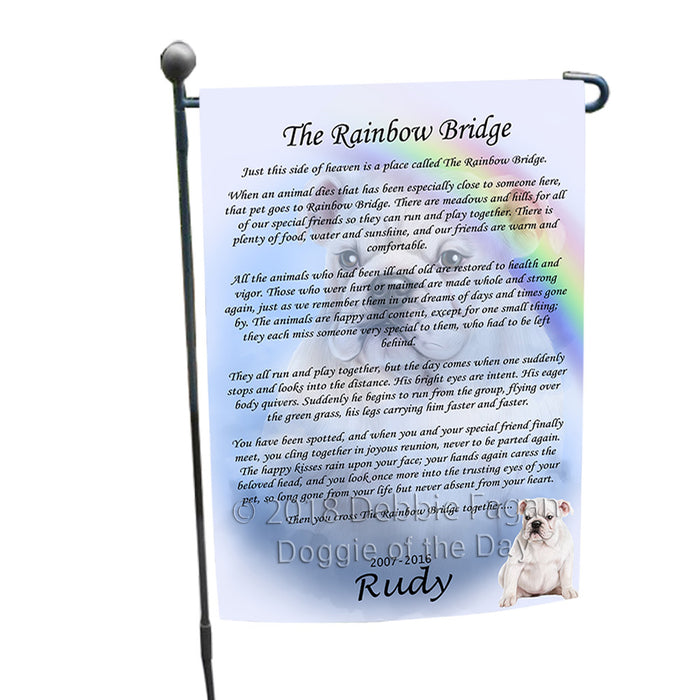 Rainbow Bridge Bulldog Garden Flag GFLG56118