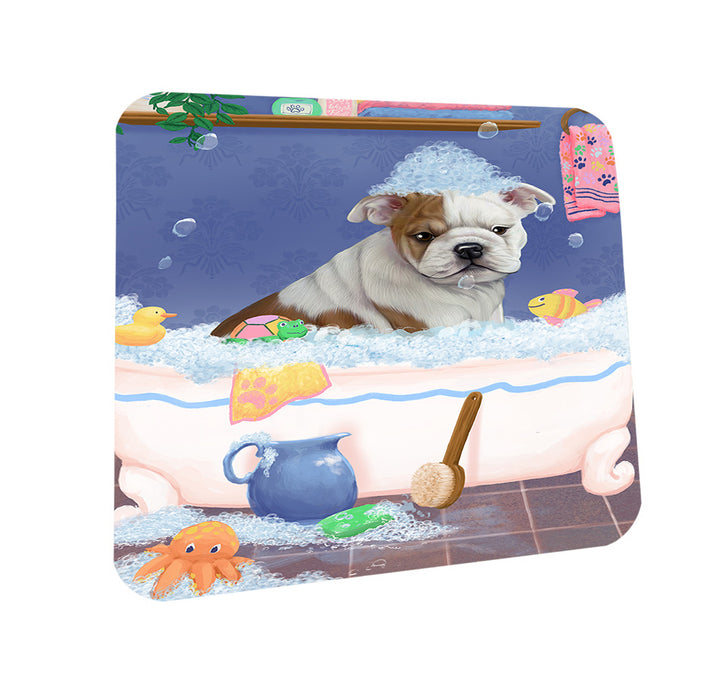 Rub A Dub Dog In A Tub Bulldog Coasters Set of 4 CST57288