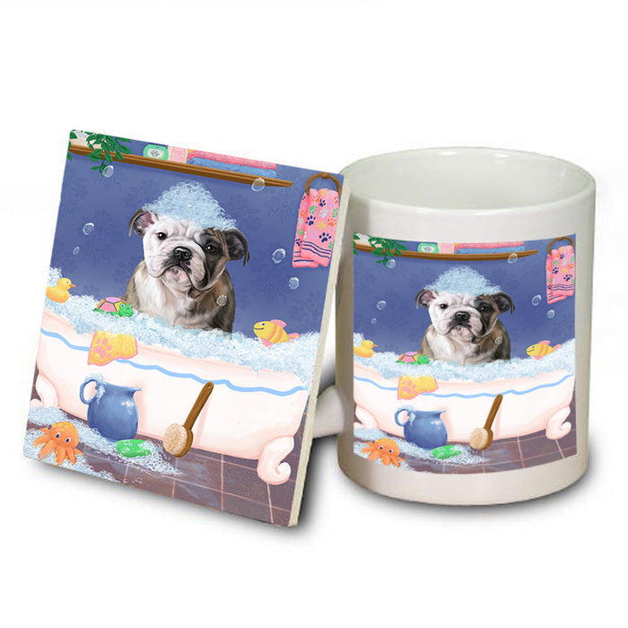 Rub A Dub Dog In A Tub Bulldog Mug and Coaster Set MUC57319