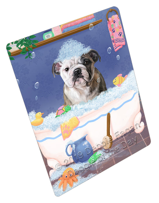 Rub A Dub Dog In A Tub Bulldog Cutting Board - For Kitchen - Scratch & Stain Resistant - Designed To Stay In Place - Easy To Clean By Hand - Perfect for Chopping Meats, Vegetables, CA81620