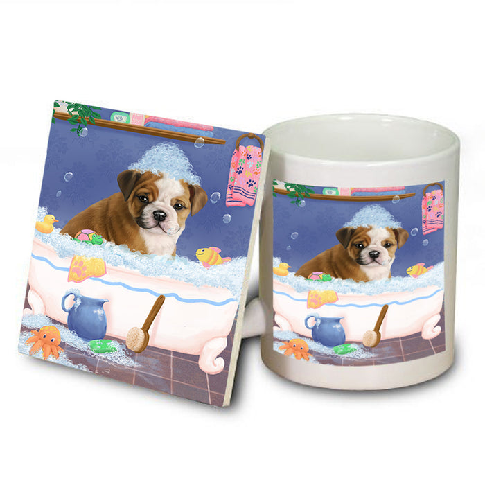 Rub A Dub Dog In A Tub Bulldog Mug and Coaster Set MUC57320