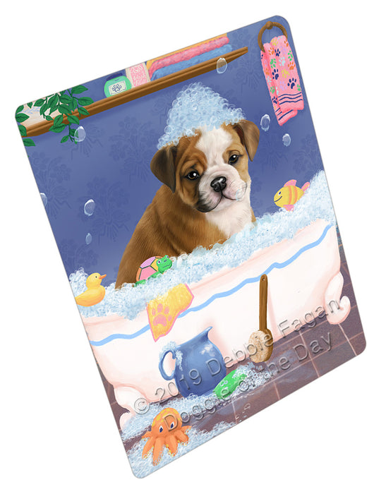 Rub A Dub Dog In A Tub Bulldog Refrigerator / Dishwasher Magnet RMAG108936