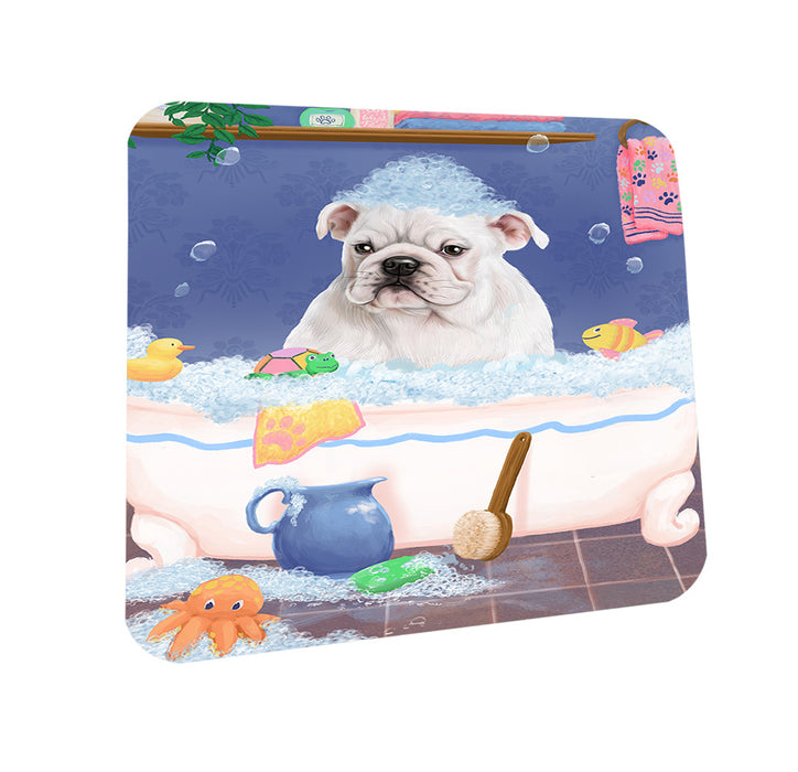 Rub A Dub Dog In A Tub Bulldog Coasters Set of 4 CST57287