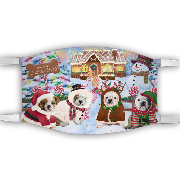 Holiday Gingerbread Cookie Bulldog Dogs Shop Face Mask FM48880