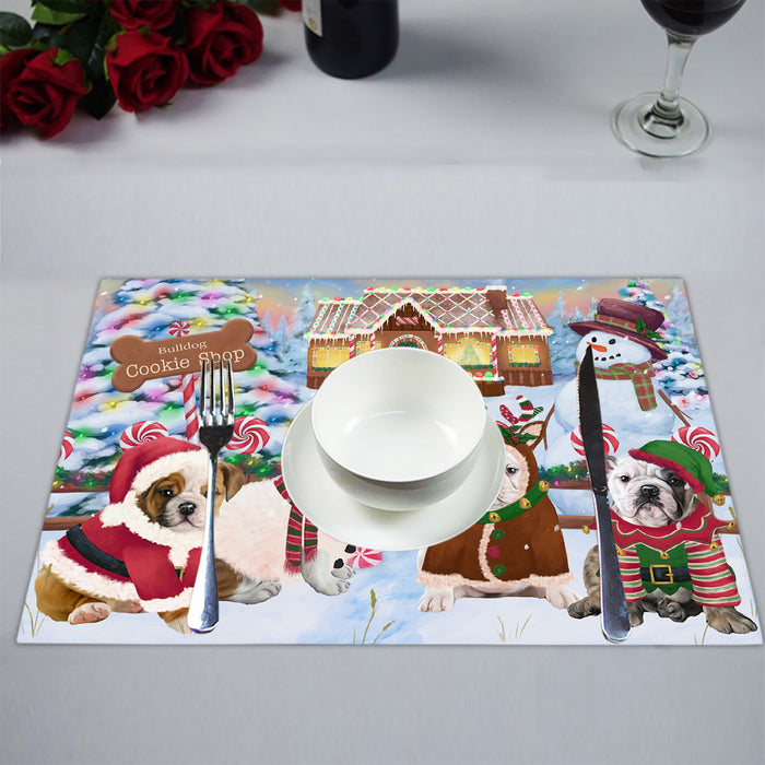Holiday Gingerbread Cookie Bulldog Dogs Placemat