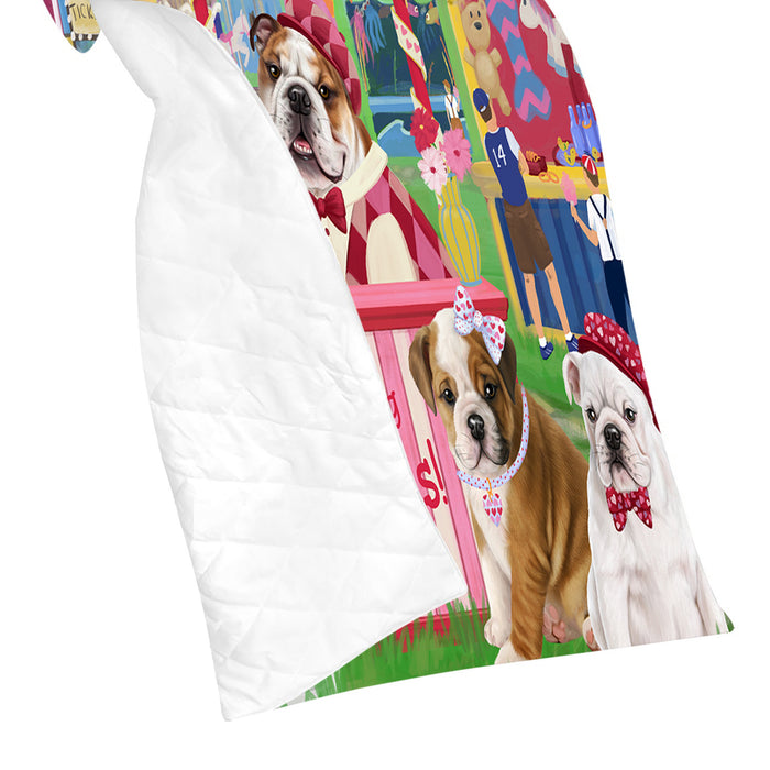 Carnival Kissing Booth Bulldogs Quilt
