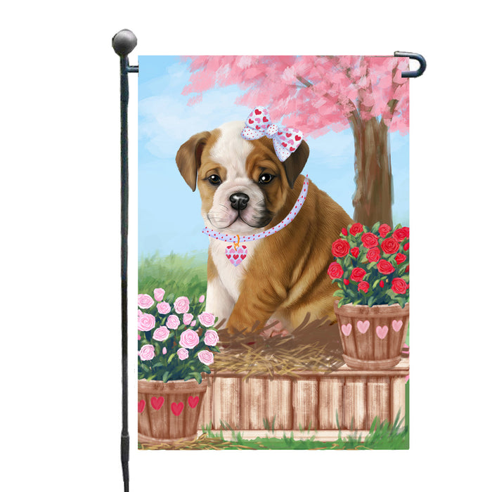 Personalized Rosie 25 Cent Kisses Bulldog Custom Garden Flag GFLG64672