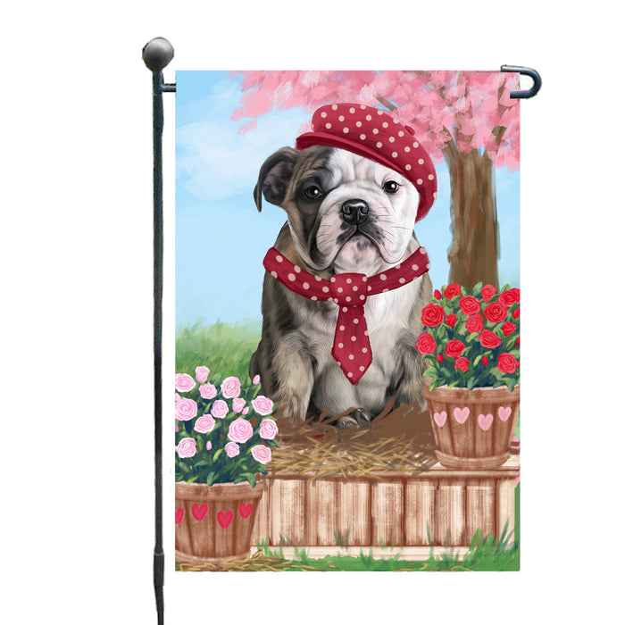 Personalized Rosie 25 Cent Kisses Bulldog Custom Garden Flag GFLG64673