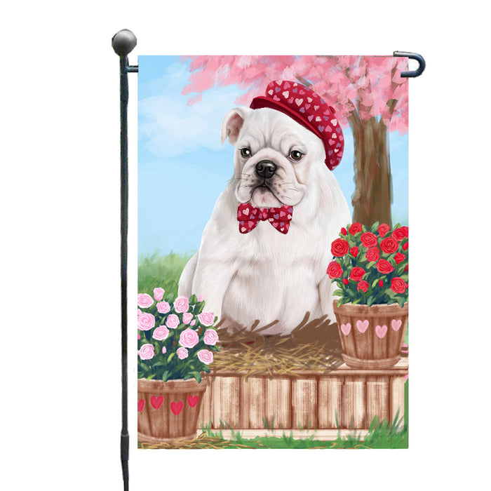 Personalized Rosie 25 Cent Kisses Bulldog Custom Garden Flag GFLG64674