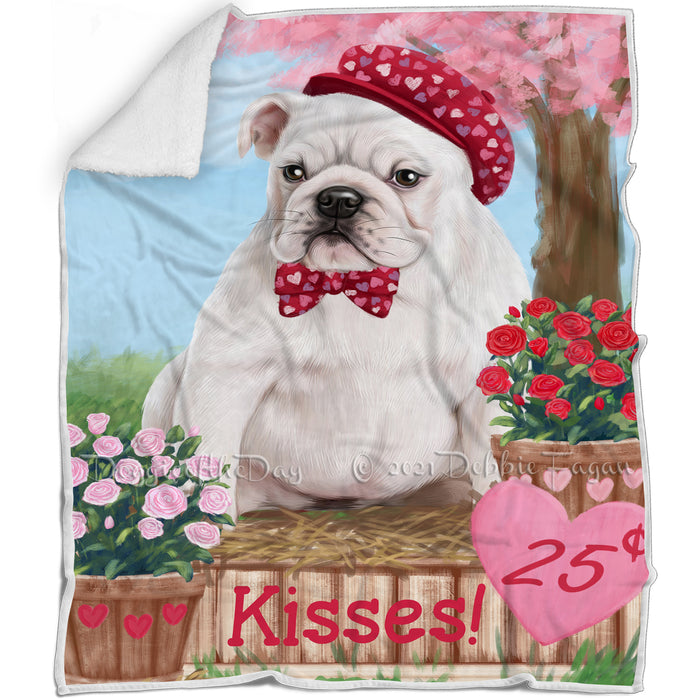Rosie 25 Cent Kisses Bulldog Blanket BLNKT127227