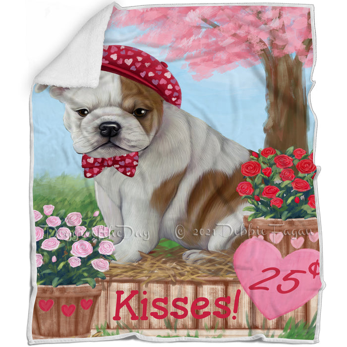 Rosie 25 Cent Kisses Bulldog Blanket BLNKT127236