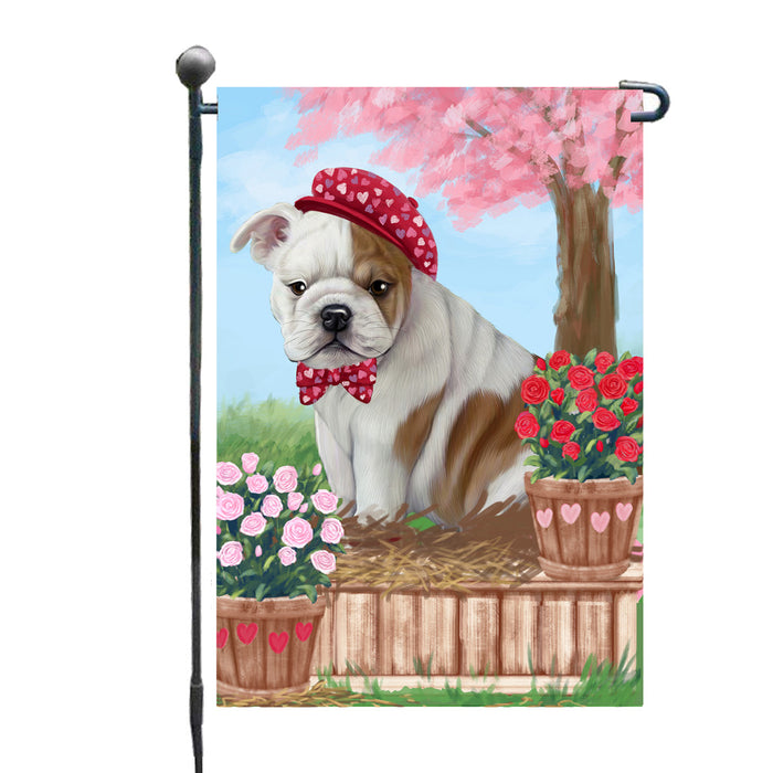 Personalized Rosie 25 Cent Kisses Bulldog Custom Garden Flag GFLG64675
