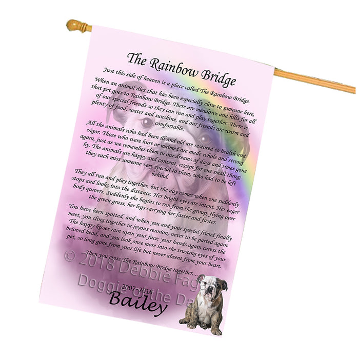 Rainbow Bridge Bulldog House Flag FLG56255