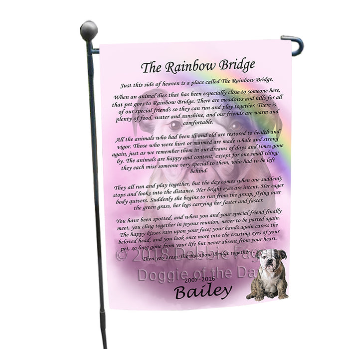 Rainbow Bridge Bulldog Garden Flag GFLG56119