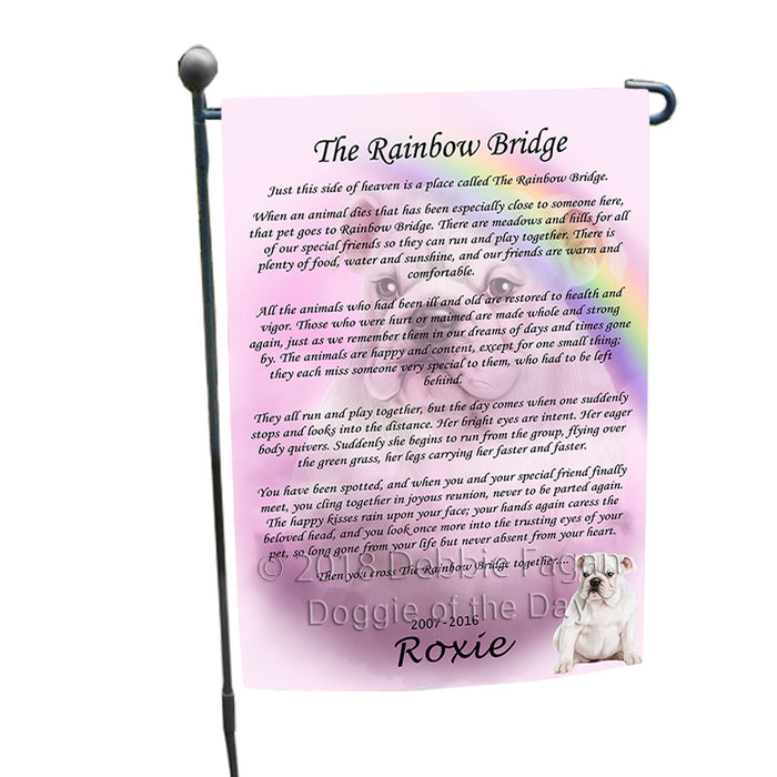 Rainbow Bridge Bulldog Garden Flag GFLG56120