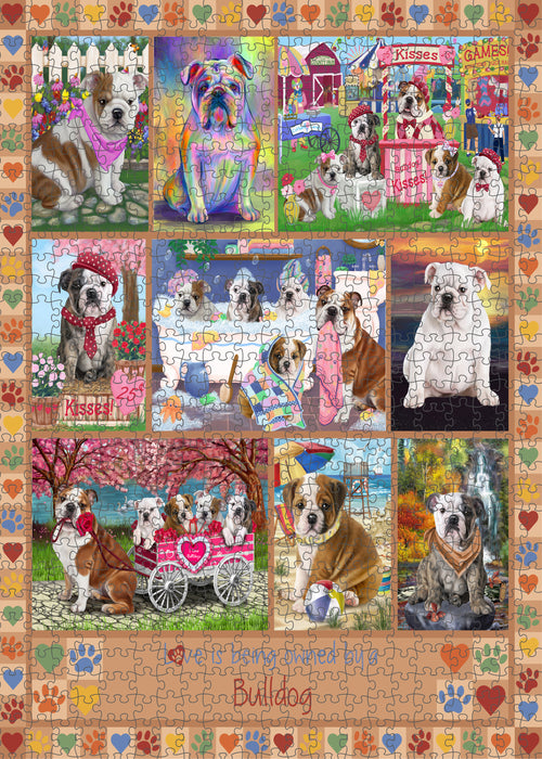 Love is Being Owned Bulldog Beige Puzzle with Photo Tin PUZL98332