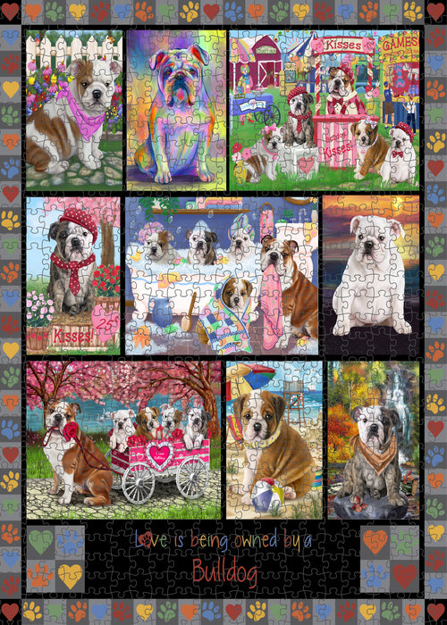 Love is Being Owned Bulldog Grey Puzzle with Photo Tin PUZL98336