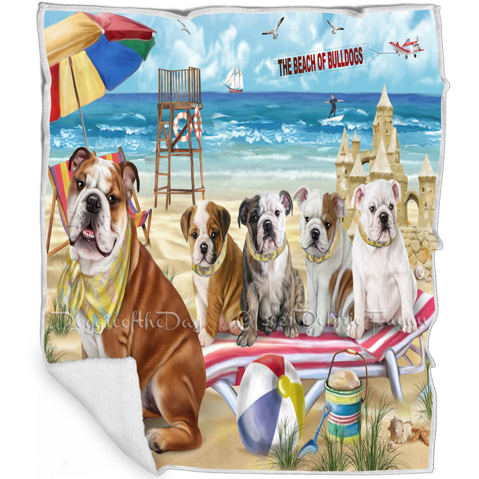 Pet Friendly Beach Bulldogs Blanket BLNKT52689