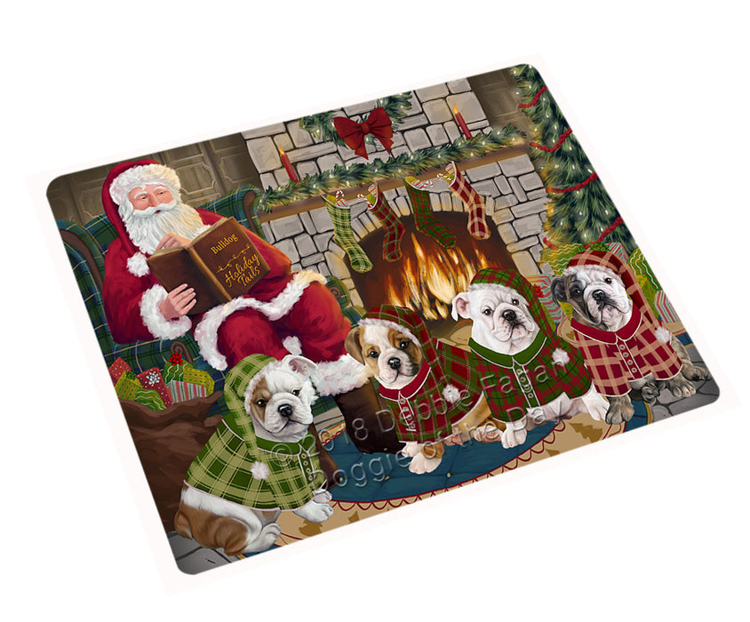 Christmas Cozy Holiday Tails Bulldogs Cutting Board C70470