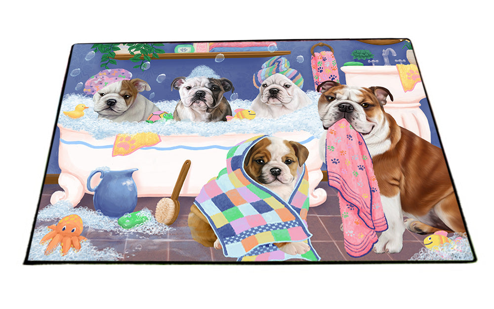 Rub A Dub Dogs In A Tub Bulldogs Floormat FLMS53508