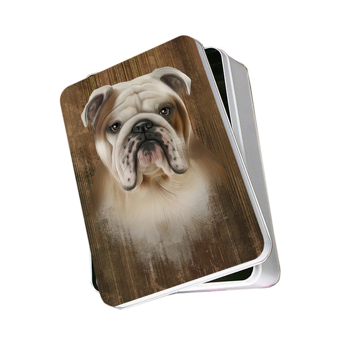 Rustic Bulldog Photo Storage Tin PITN50543