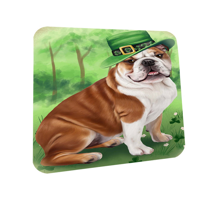 St. Patricks Day Irish Portrait Bulldog Coasters Set of 4 CST48708