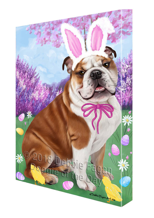 Bulldog Easter Holiday Canvas Wall Art CVS57297