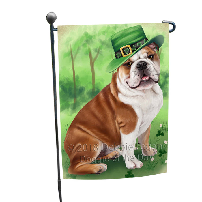 St. Patricks Day Irish Portrait Bulldog Garden Flag GFLG48658