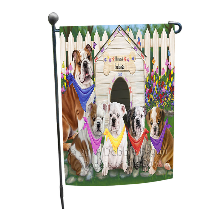 Spring Dog House Bulldogs Garden Flag GFLG49650