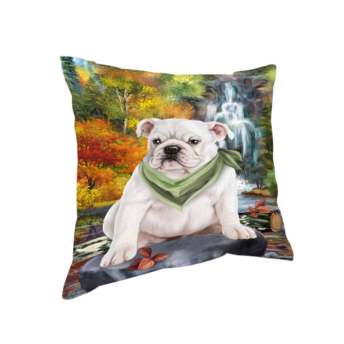 Scenic Waterfall Bulldog Pillow PIL56704