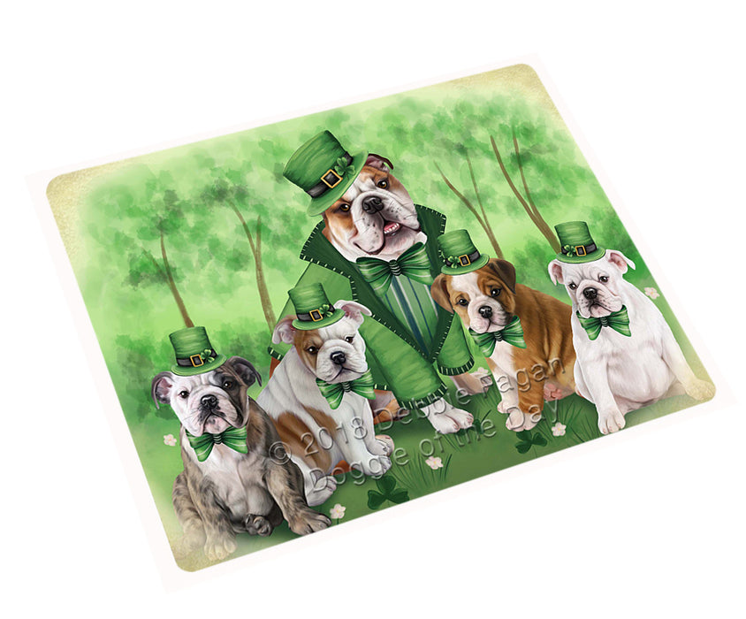 St. Patricks Day Irish Family Portrait Bulldogs Magnet Mini (3.5" x 2") MAG50118