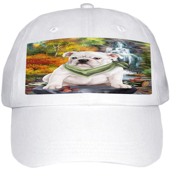 Scenic Waterfall Bulldog Ball Hat Cap HAT54213
