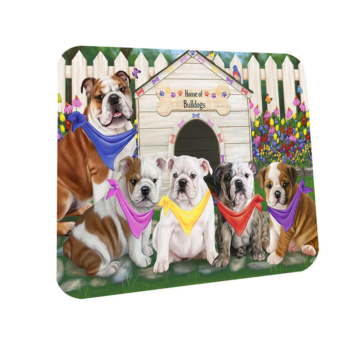 Spring Dog House Bulldogs Coasters Set of 4 CST49780