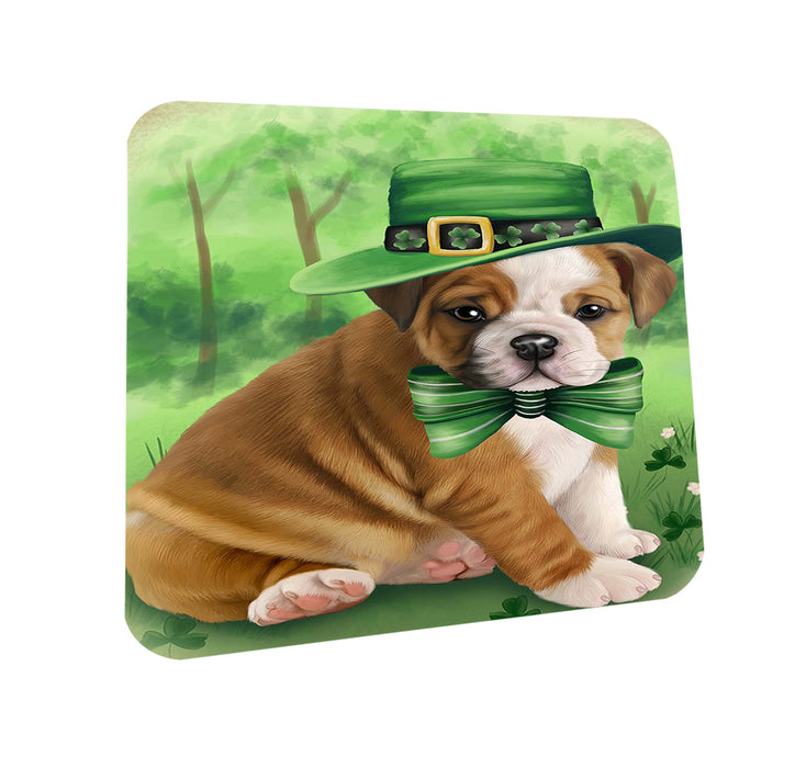 St. Patricks Day Irish Portrait Bulldog Coasters Set of 4 CST48710