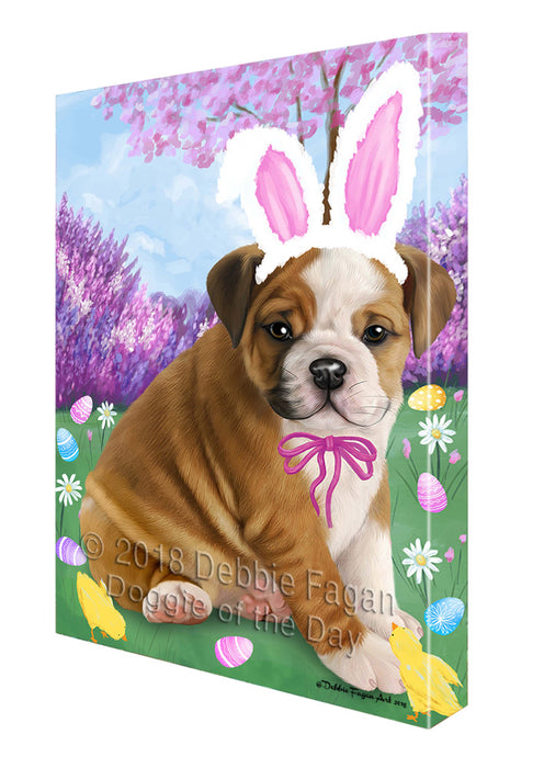 Bulldog Easter Holiday Canvas Wall Art CVS57315