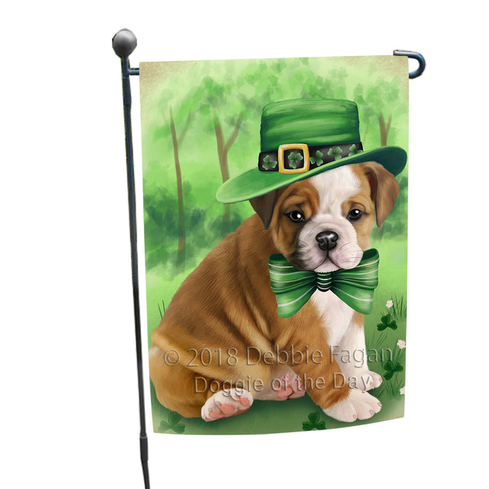 St. Patricks Day Irish Portrait Bulldog Garden Flag GFLG48660