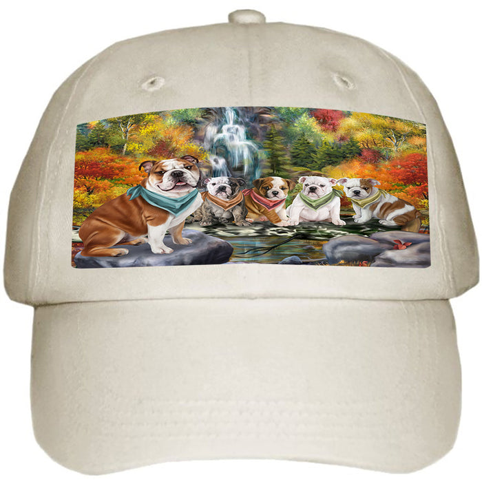 Scenic Waterfall Bulldogs Ball Hat Cap HAT54219