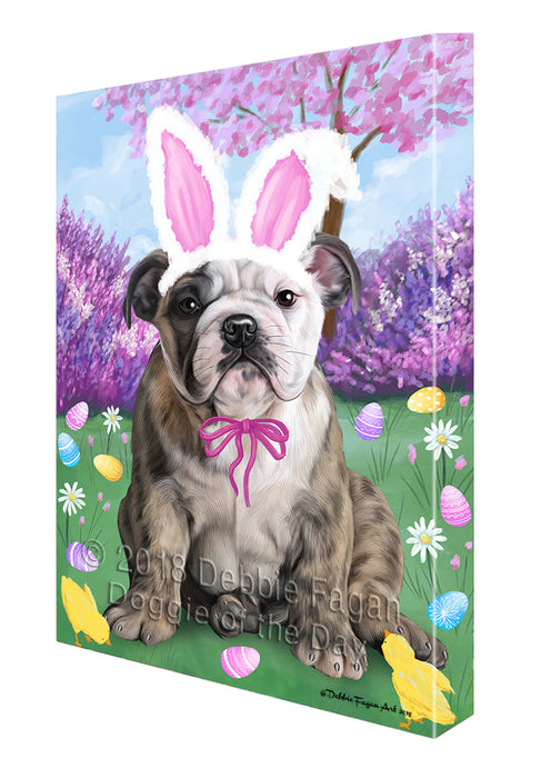 Bulldog Easter Holiday Canvas Wall Art CVS57324