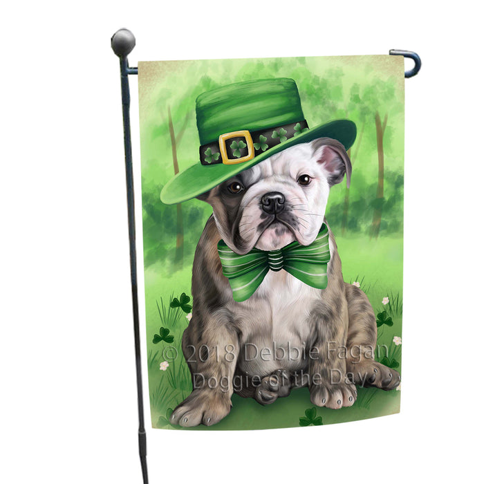 St. Patricks Day Irish Portrait Bulldog Garden Flag GFLG48661