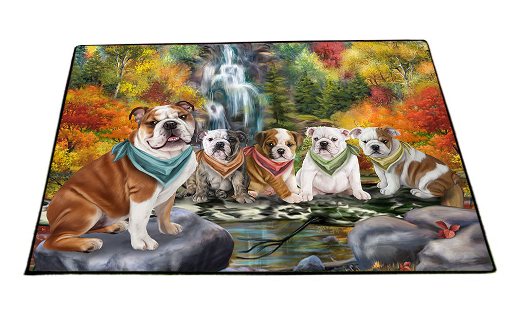 Scenic Waterfall Bulldogs Floormat FLMS50361