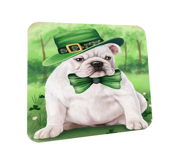 St. Patricks Day Irish Portrait Bulldog Coasters Set of 4 CST48712