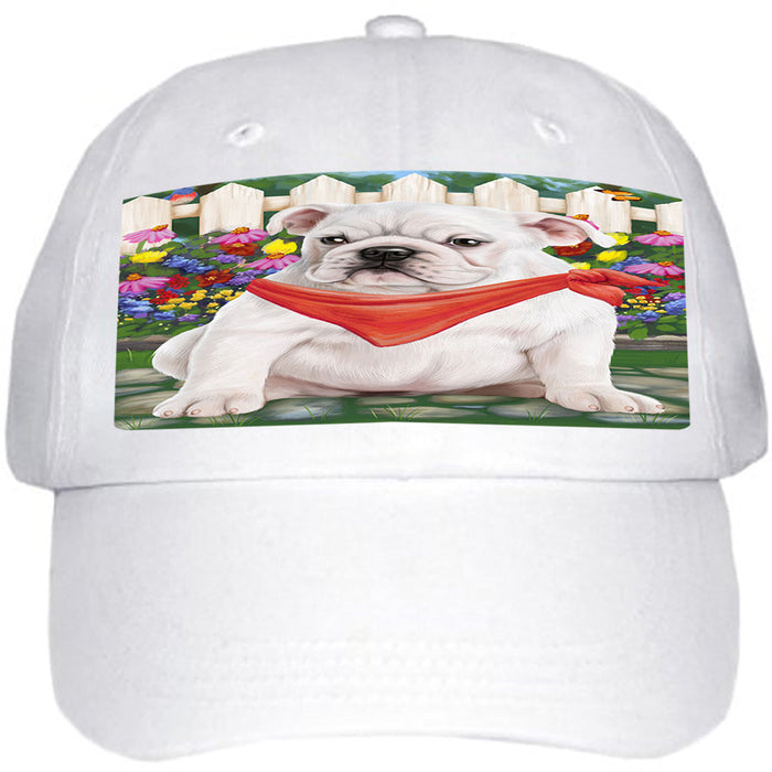 Spring Floral Bulldog Ball Hat Cap HAT53208